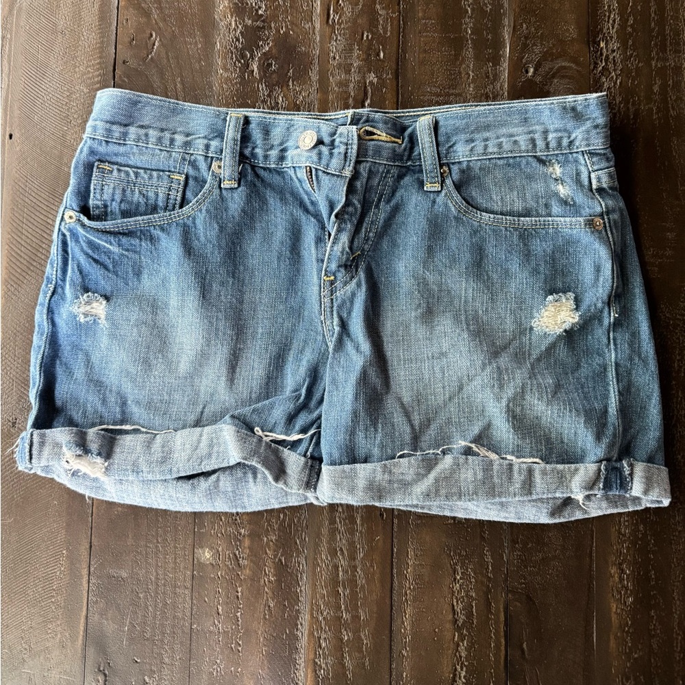 Levi's Blue Jean Shorts Distressed Cut-Offs